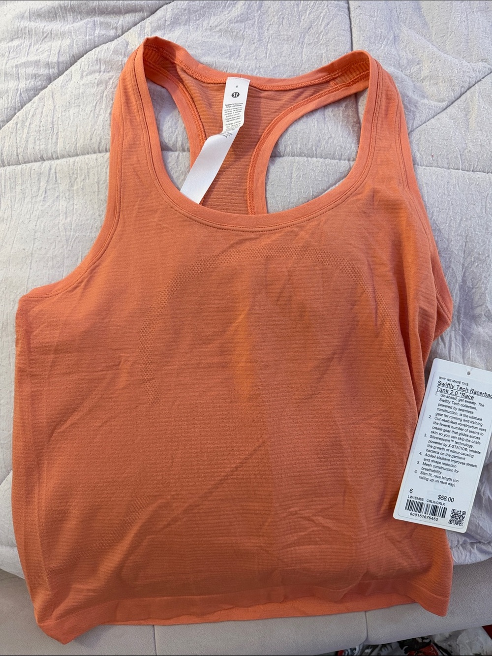 Lululemon Women's Racerback Tank Top - Orange
